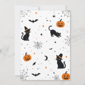 ハロウィンキャット招待状裏デザイン | かわいいスプーキー 招待状 (裏面)