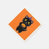ハロウィンキャット スタンダードカクテルナプキン (角)