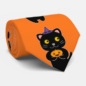 ハロウィンキャット ネクタイ (ロール)