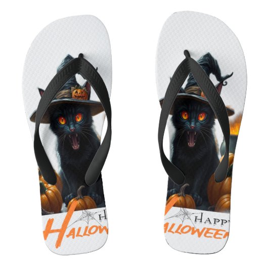ハロウィンキャット ビーチサンダル (フットベッド)
