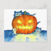 ハロウィンキャット ポストカード (正面)