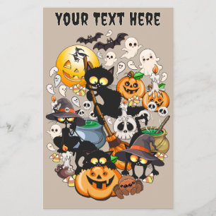 ハロウィンキャット 楽しいパーティー チラシ