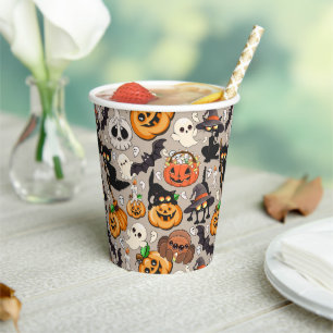 ハロウィンキャット 楽しいパーティー 紙コップ