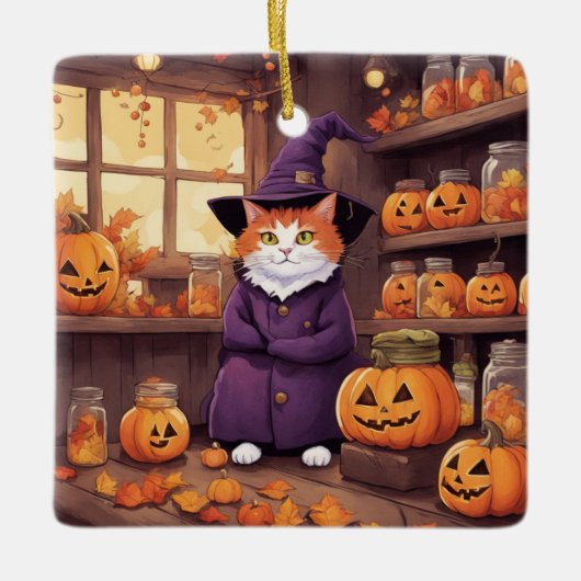 ハロウィンキャット#2 オーナメント (正面)
