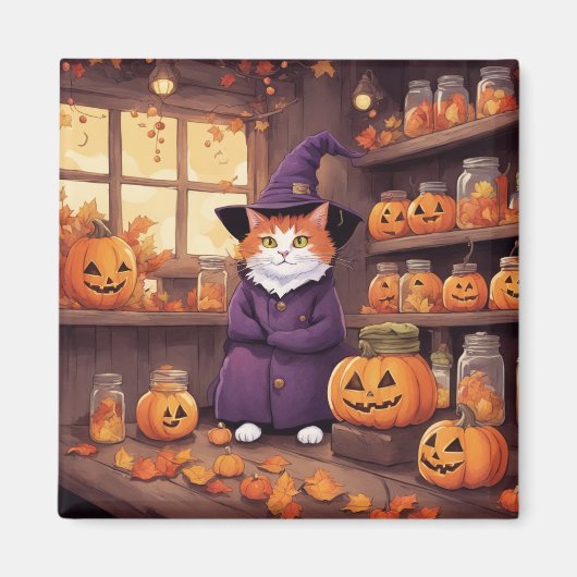 ハロウィンキャット #2 マグネット (正面)