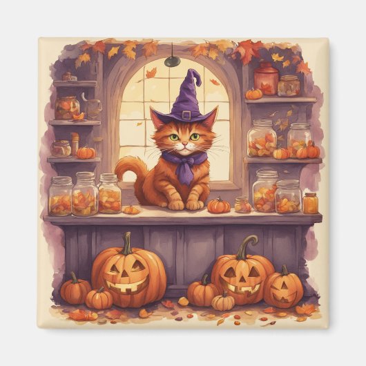 ハロウィンキャット #3 マグネット (正面)
