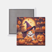 ハロウィンキャット #7 マグネット (正面/裏面)