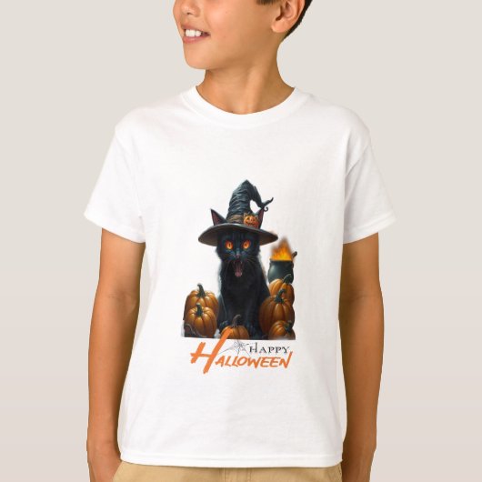 ハロウィンキャット Tシャツ (正面)