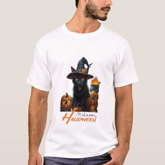ハロウィンキャット Tシャツ (正面)