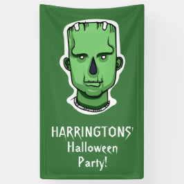 ハロウィンキャラクターカスタム文字バナー3/4 横断幕