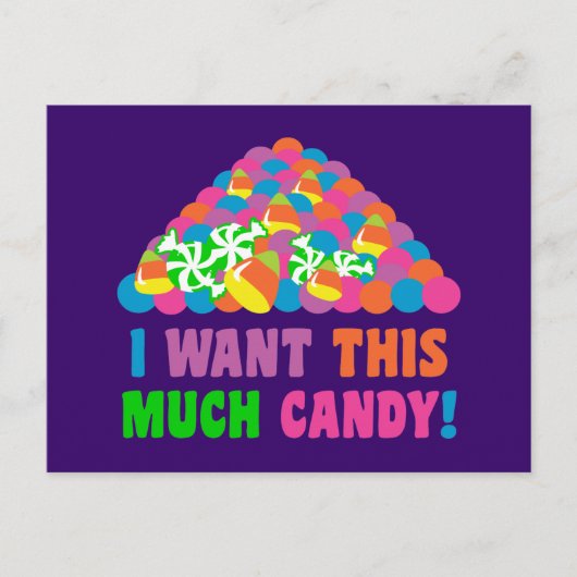 ハロウィンキャンディの山 ポストカード (正面)