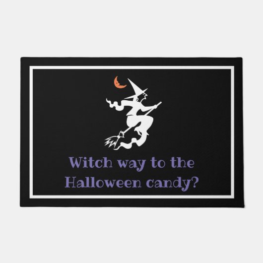 ハロウィンキャンディへのおかしな魔女の道 ドアマット (正面)