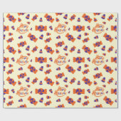 ハロウィンキャンディコーン付きシームレスな包装紙 ラッピングペーパー (フラット)