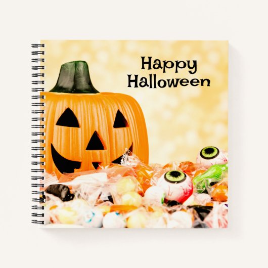 ハロウィンキャンディジャックオランタン ノートブック (正面)