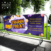 ハロウィンキャンディトランクまたは可愛いカボチャの治療 横断幕