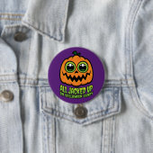 ハロウィンキャンディパンプキンに全てジャッおもしろいク 缶バッジ (インサイチュ)