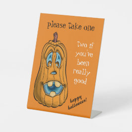 ハロウィンキャンディボウルのかわいい卓上サイン 台座サイン