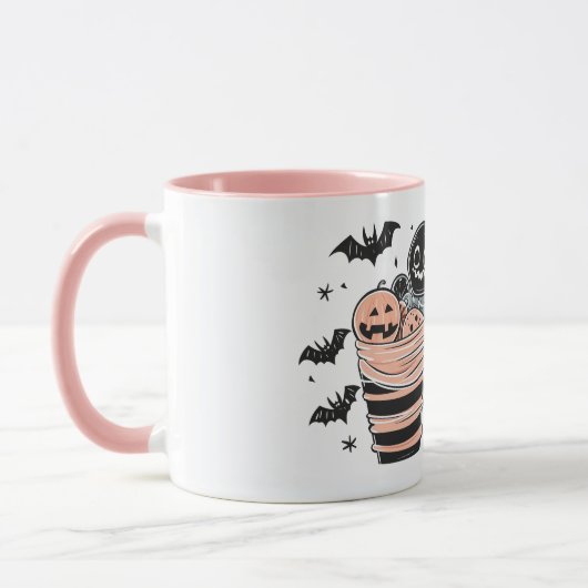 ハロウィンキャンディボックスとこうもり マグカップ (左)