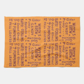 ハロウィンキャンディーコスチューム10月31日オレンジとブラック キッチンタオル (横)