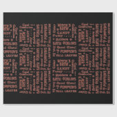 ハロウィンキャンディーコスチューム10月31日オレンジとブラック ラッピングペーパー (フラット)