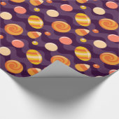 ハロウィンキャンディーコーンキャンディーが紫に ラッピングペーパー (コーナー)