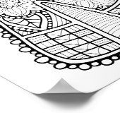 ハロウィンキャンディーコーン着色ページアート ポスター (角)