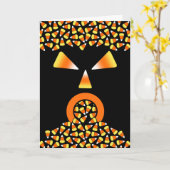 ハロウィンキャンディーコーン食べ物モンスタースイーツ カード (黄色い花)