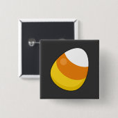 ハロウィンキャンディーコーン 缶バッジ (正面&裏面)