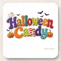 ハロウィンキャンディーパターンのバルーン文字