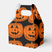 ハロウィンキャンディーボックス、カボチャ、カボチャ フェイバーボックス (裏面サイド)