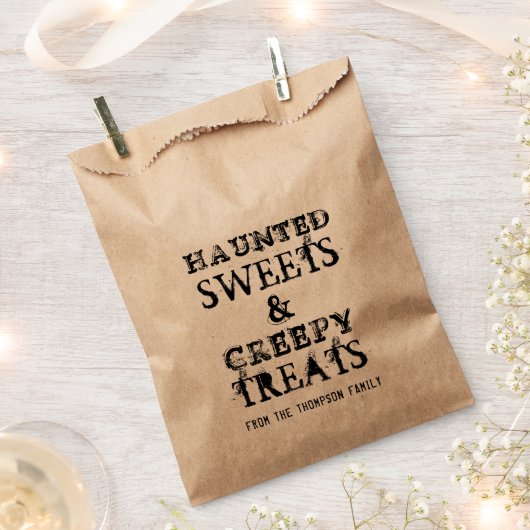 ハロウィンキャンディ幽霊のよく出るスイーツ不気味なお菓子 フェイバーバッグ (クリップ留めされた状態)