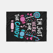 ハロウィンキャンディ棒つきキャンデーかわいいギフト フリースブランケット (正面(横))