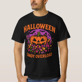 ハロウィンキャンディ過負荷服不気味品ユニセックス Tシャツ