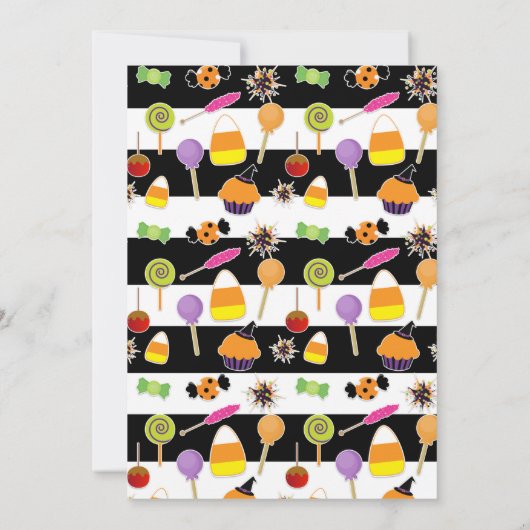 ハロウィンキャンディ&スイーツパンプキンパーティの招待状 招待状 (裏面)