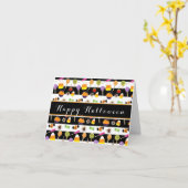 ハロウィンキャンディ&スイーツ折りたたみノートカード カード (黄色い花)