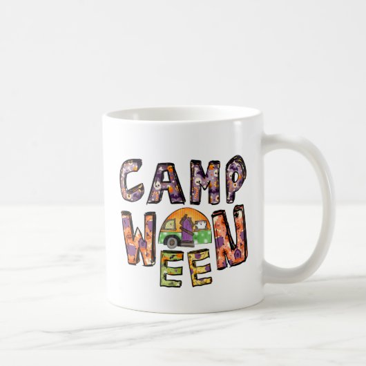 ハロウィンキャンプ | Word Pun コーヒーマグカップ (右)