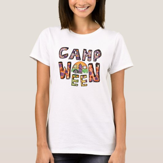 ハロウィンキャンプ | Word Pun Tシャツ (正面)