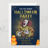 ハロウィンキラーピエロ招待状 招待状 (正面/裏面)