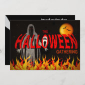 ハロウィンギャザリング怖いパーティー 招待状 (正面/裏面)