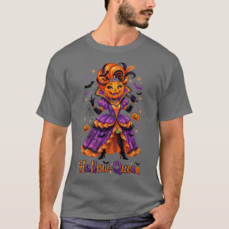 ハロウィンクイーンのカボチャデザイン Tシャツ