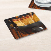 ハロウィンクッキー – 魔女の指 スクエアペーパーコースター (アングル)