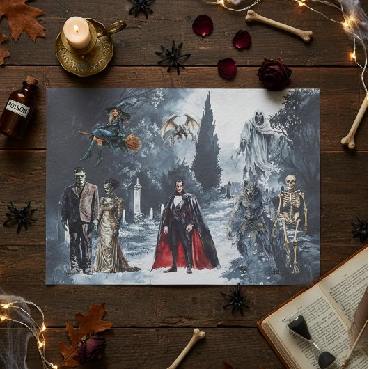 ハロウィンクラシックのモンスターズウォーター色 薄葉紙