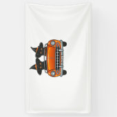 ハロウィンクラシックウィッチー猫Tシャツ 横断幕 (縦)