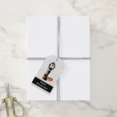 ハロウィンクラシックエレガントロングブラックドレスファッション ギフトタグ (より糸付き)