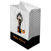 ハロウィンクラシックエレガントロングブラックドレス ミディアムペーパーバッグ (正面アングル)