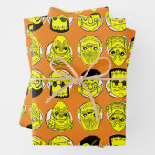 ハロウィンクラシック映画モンスターラッピング紙 ラッピングペーパーシート (インサイチュ)