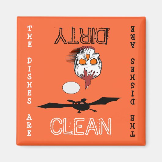 ハロウィンクリーン汚れ食洗機磁石 マグネット (正面)