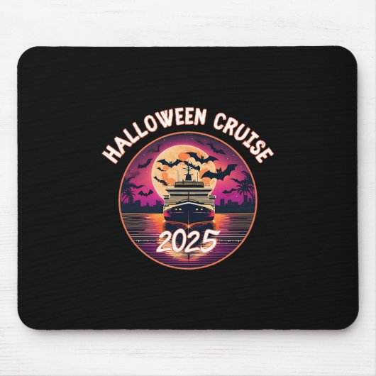 ハロウィンクルーズ2025 月明かりの船 海のバイト アン マウスパッド (正面)