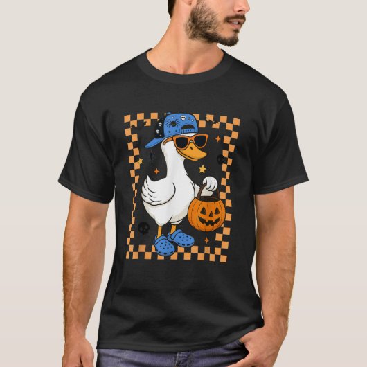 ハロウィンクールグース幽霊秋不気味シーズンBO Tシャツ (正面)