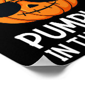 ハロウィンクールパンプキンのパッチ少年の女の子 ポスター (角)